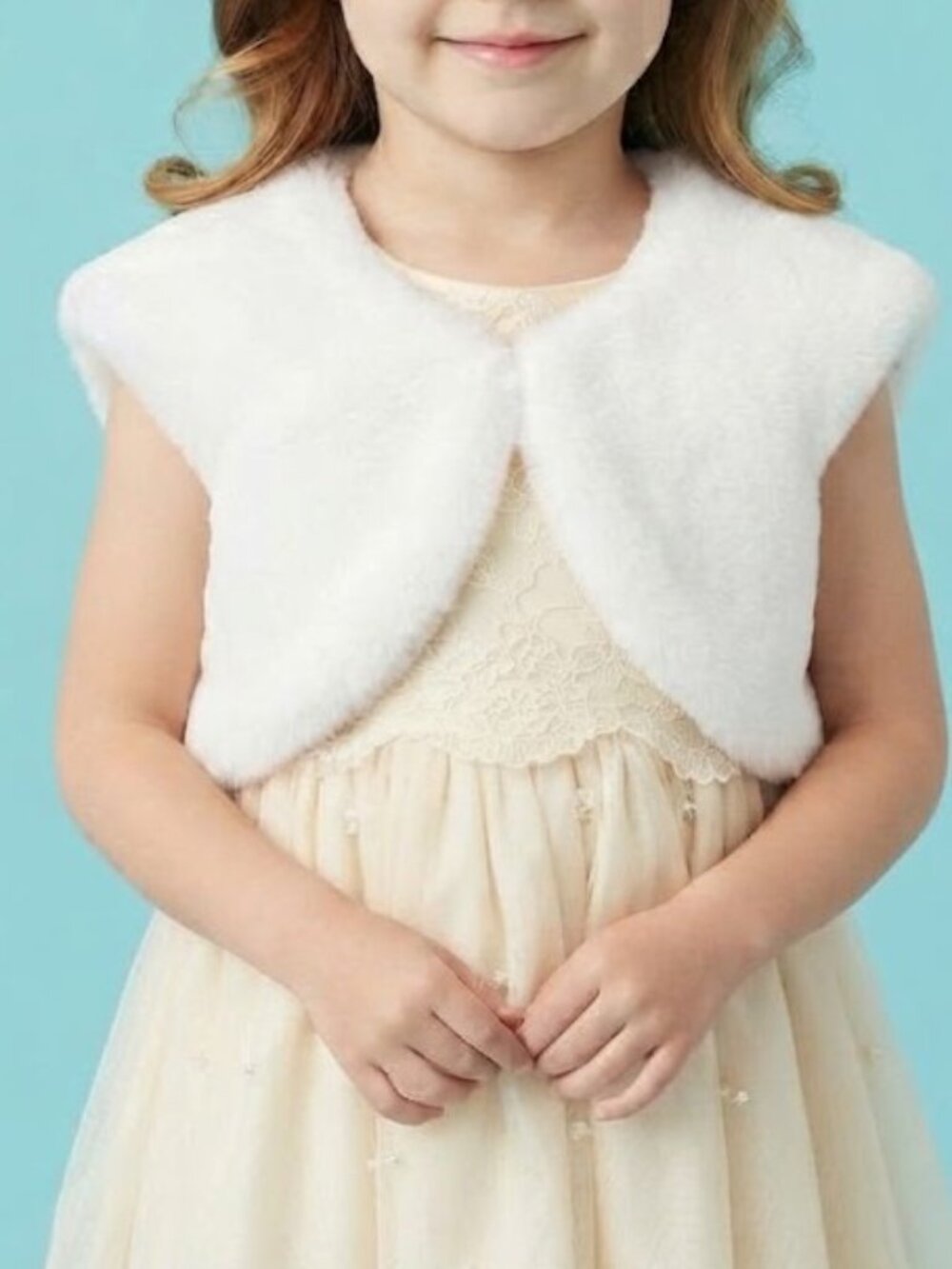 Jona Michelle White Faux Fur Vest